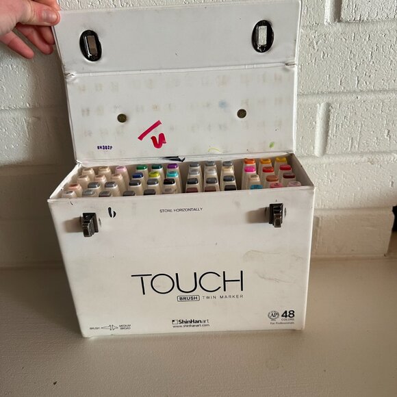 Shinhan Touch Twin Brush Markers - Assorted, Set of 48 - Picture 4 of 12
